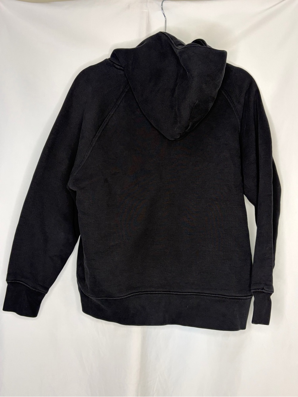 Zara Heavyweight Black Funnel Neck Hoodie Sweatshirt Size Small - Picture 3 of 7